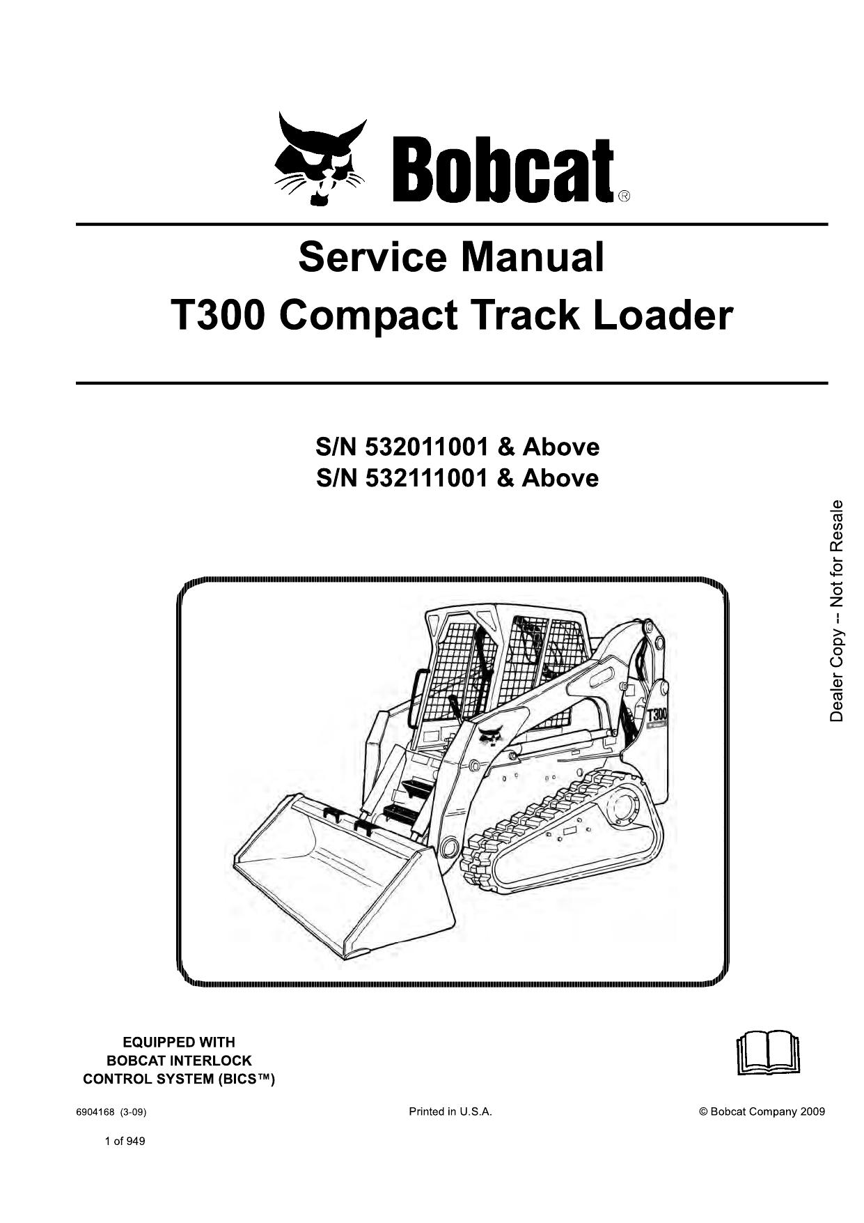 T300 Compact Track Loader Service Manual Bobcat 3